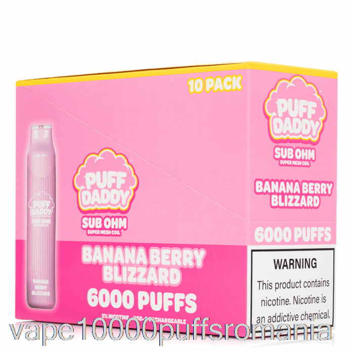 Vape Romania [10-pack] Puff Daddy 6000 De Unica Folosinta